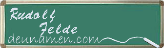 Rudolf Felde Visitenkarte